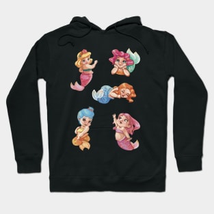 Baby mermaid stickers Hoodie